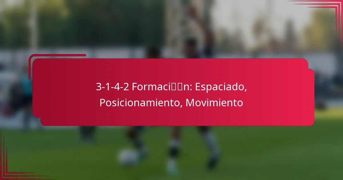 You are currently viewing 3-1-4-2 Formación: Espaciado, Posicionamiento, Movimiento