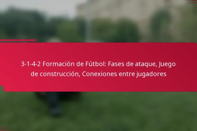 3-1-4-2 Formación de Fútbol: Fases de ataque, Juego de construcción, Conexiones entre jugadores