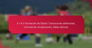 Read more about the article 3-1-4-2 Formación de fútbol: Transiciones defensivas, Carreras de recuperación, Faltas tácticas