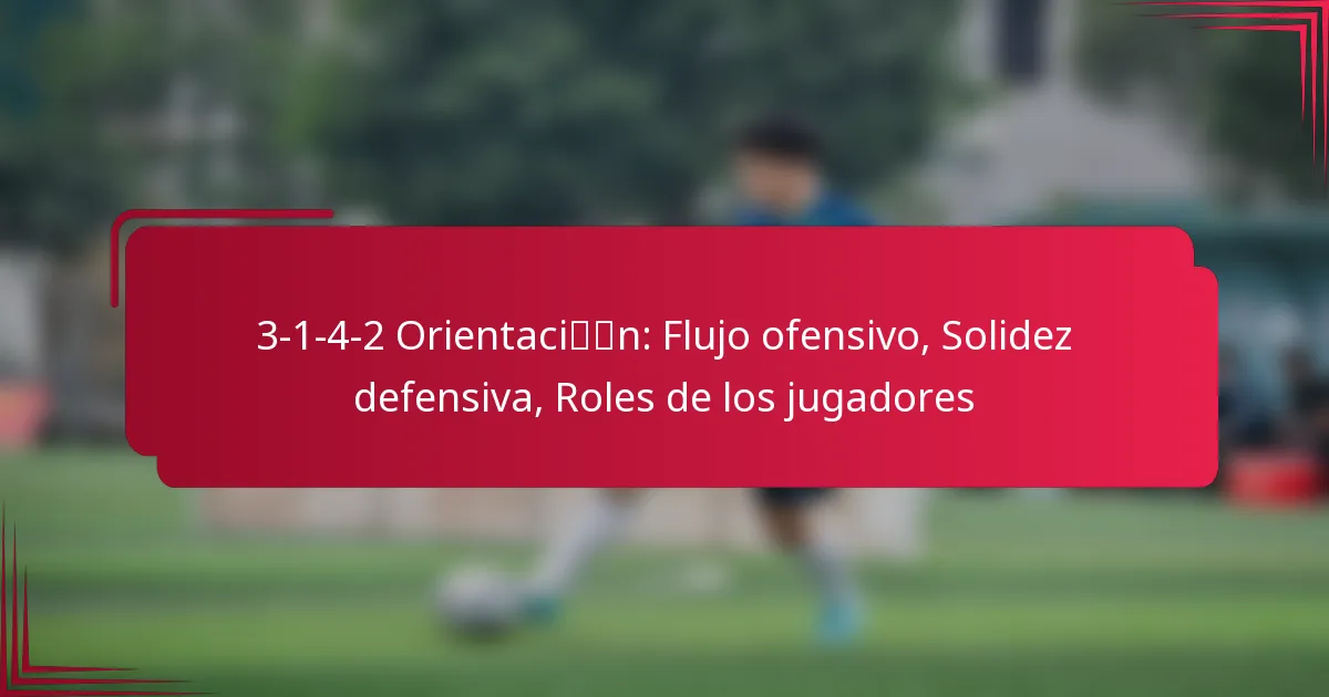 Read more about the article 3-1-4-2 Orientación: Flujo ofensivo, Solidez defensiva, Roles de los jugadores