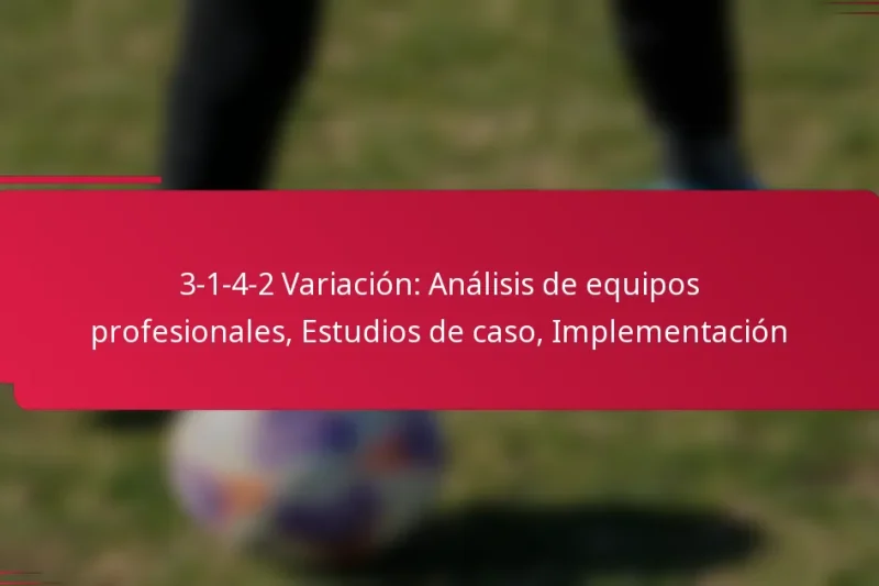3-1-4-2 Variación: Análisis de equipos profesionales, Estudios de caso, Implementación