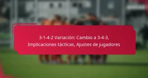 Read more about the article 3-1-4-2 Variación: Cambio a 3-4-3, Implicaciones tácticas, Ajustes de jugadores