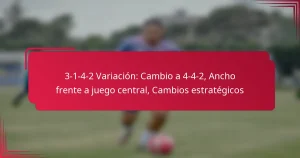 Read more about the article 3-1-4-2 Variación: Cambio a 4-4-2, Ancho frente a juego central, Cambios estratégicos