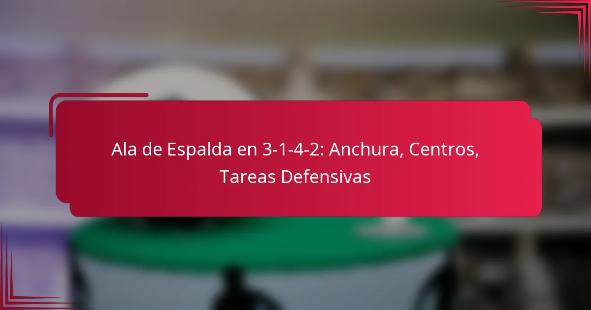 You are currently viewing Ala de Espalda en 3-1-4-2: Anchura, Centros, Tareas Defensivas