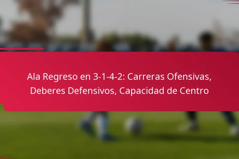 Ala Regreso en 3-1-4-2: Carreras Ofensivas, Deberes Defensivos, Capacidad de Centro