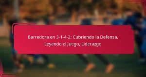 Read more about the article Barredora en 3-1-4-2: Cubriendo la Defensa, Leyendo el Juego, Liderazgo