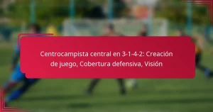 Read more about the article Centrocampista central en 3-1-4-2: Creación de juego, Cobertura defensiva, Visión